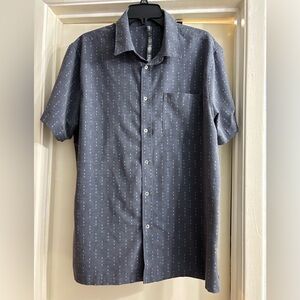 Vuori Men's Gray Short Sleeve Shirt button down XL